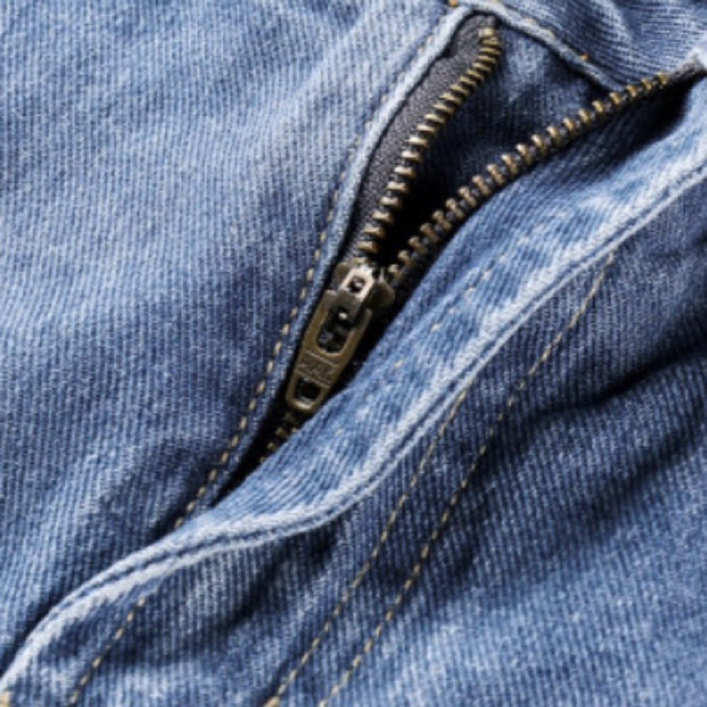 Silver Sequin Pocket Distressed Denim Shorts - Picture 5 of 5